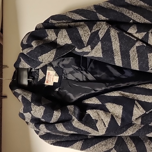 MOSSIMO SUPPLY CO blue and grey wool feeling jacket Large - Picture 7 of 11